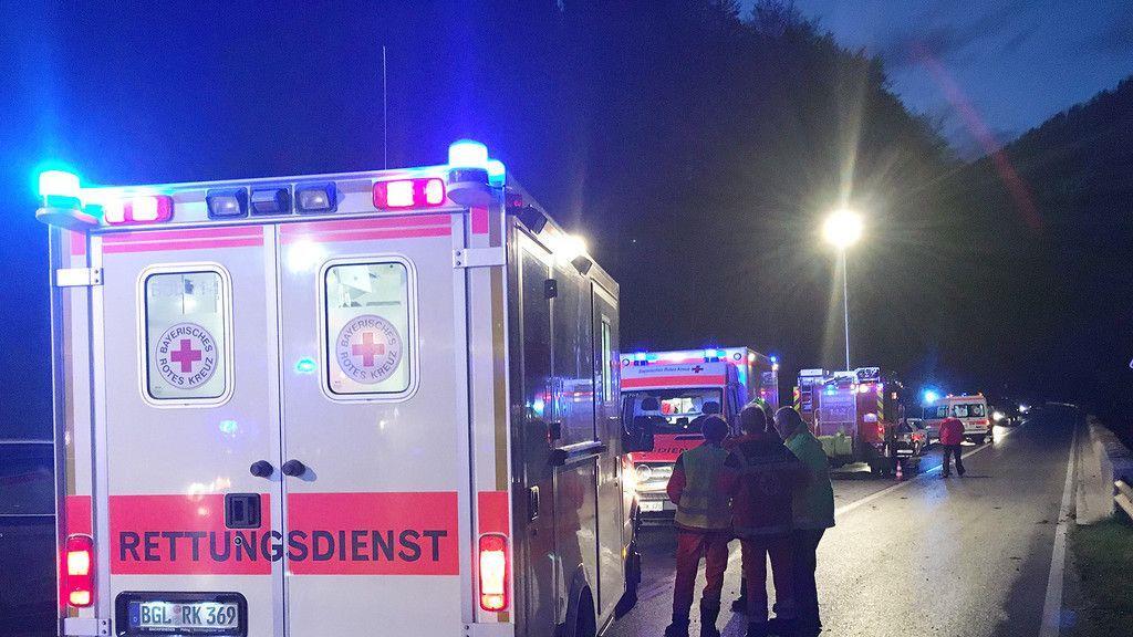 Vier Verletzte bei Crash auf  B20 in Bischofswiesen