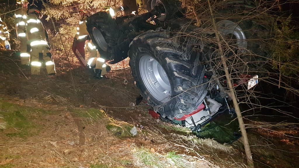 Traktorabsturz in Adnet