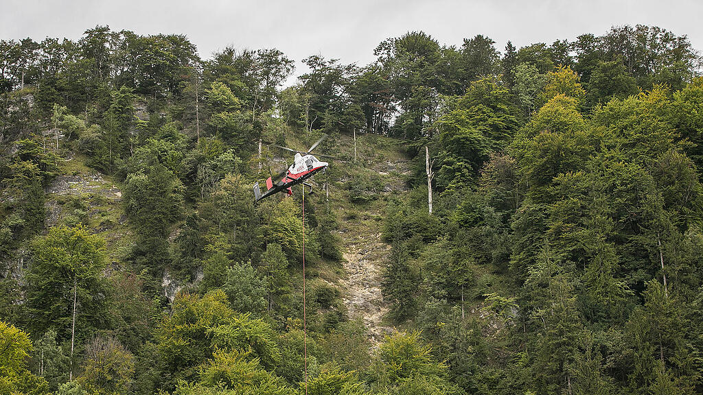 Transportflüge am Kapuzinerberg