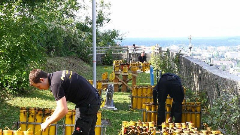 Aufbau: Feuerwerk