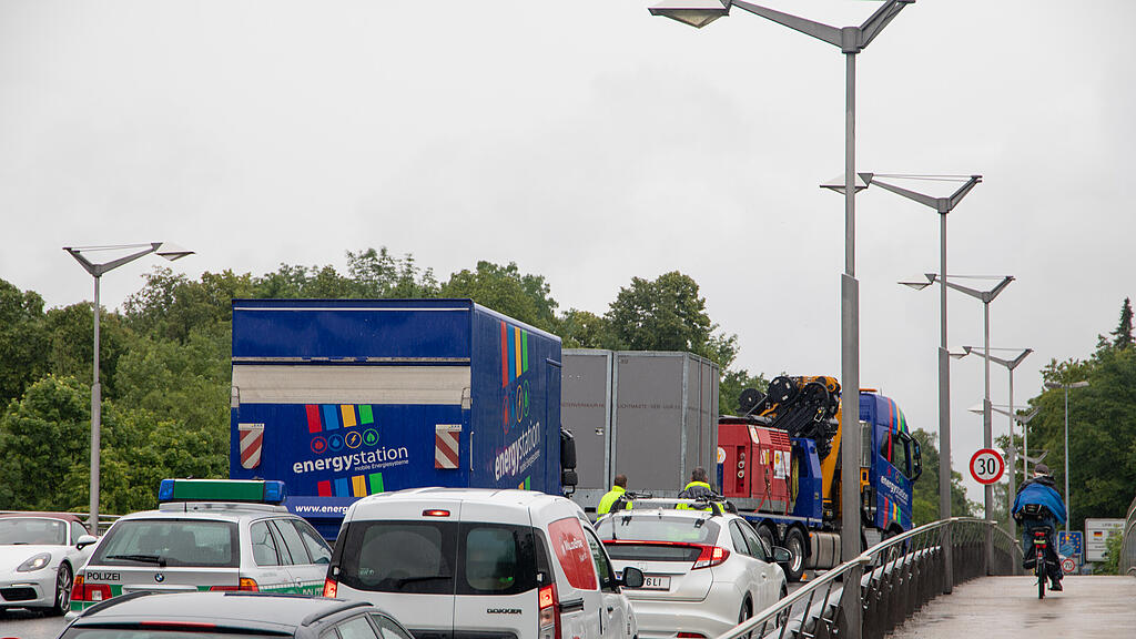 Aufbau Grenzposten Freilassing