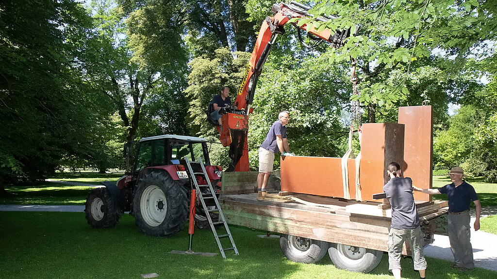 Der Aufbau ist in vollem Gange.