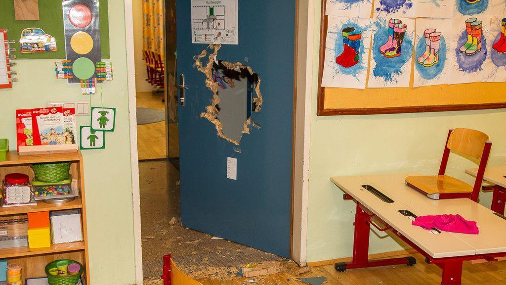 Volksschule Gnigl verwüstet