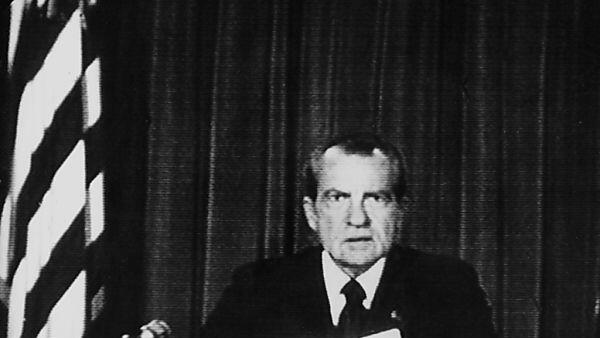 Nixon trat im Zuge des Skandals zurück