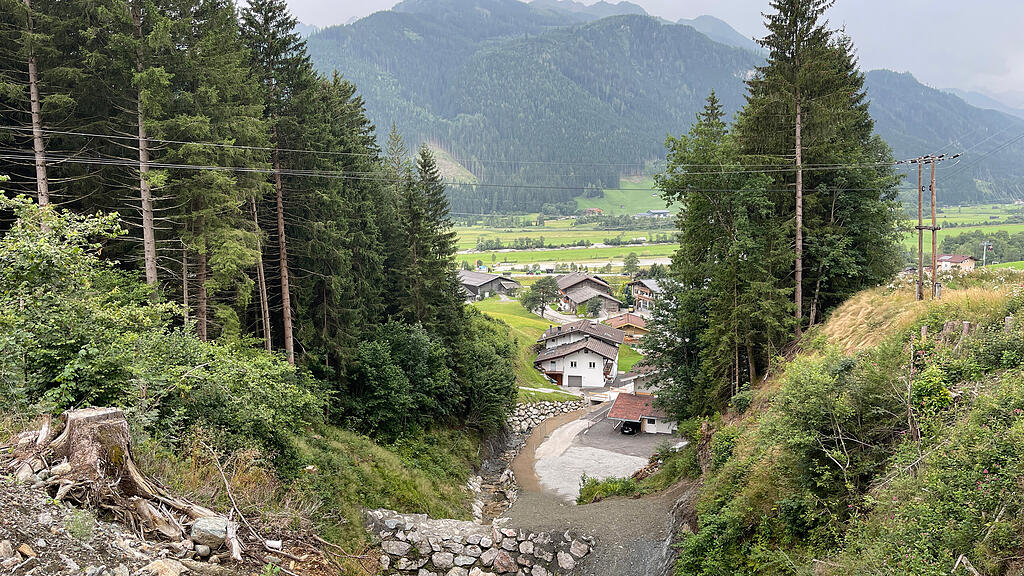 Neue Wildbach-Sperre in Hollersbach