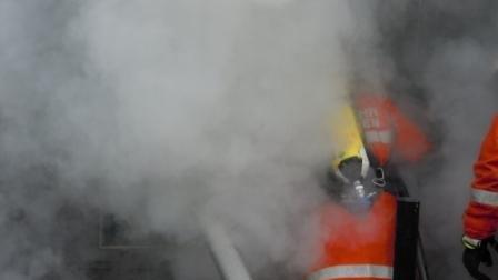 Krampushütte in Brand