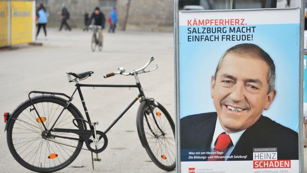 Wahlplakate in der Stadt Salzburg