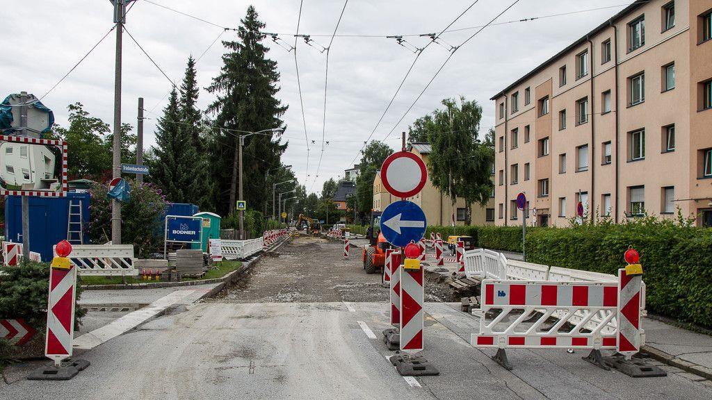 Bauarbeiten Triebenbachstraße Juli 2017