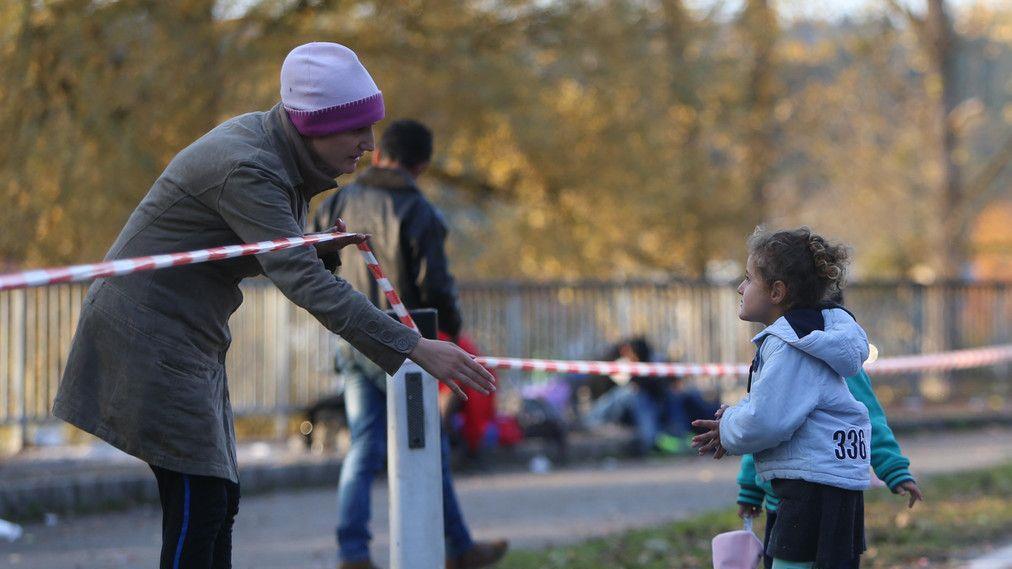 Flüchtlinge an der Grenze zwischen Oberösterreich und Deutschland
