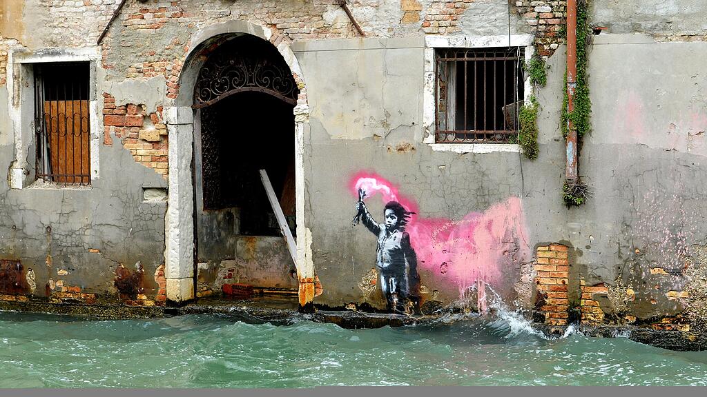 Banksy Kunstwerk in Venedig