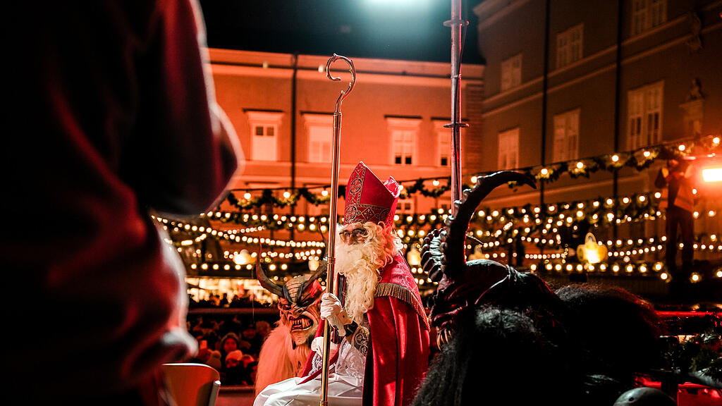 Der Krampuslauf am Christkindlmarkt