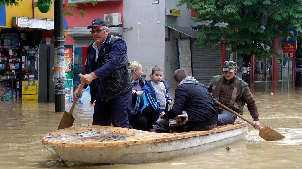 Überschwemmungen in Serbien und Bosnien
