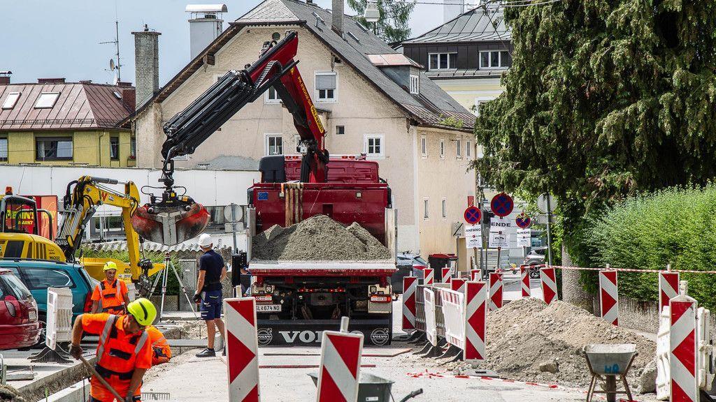 Baustelle an der Alten Grazer Bundesstraße