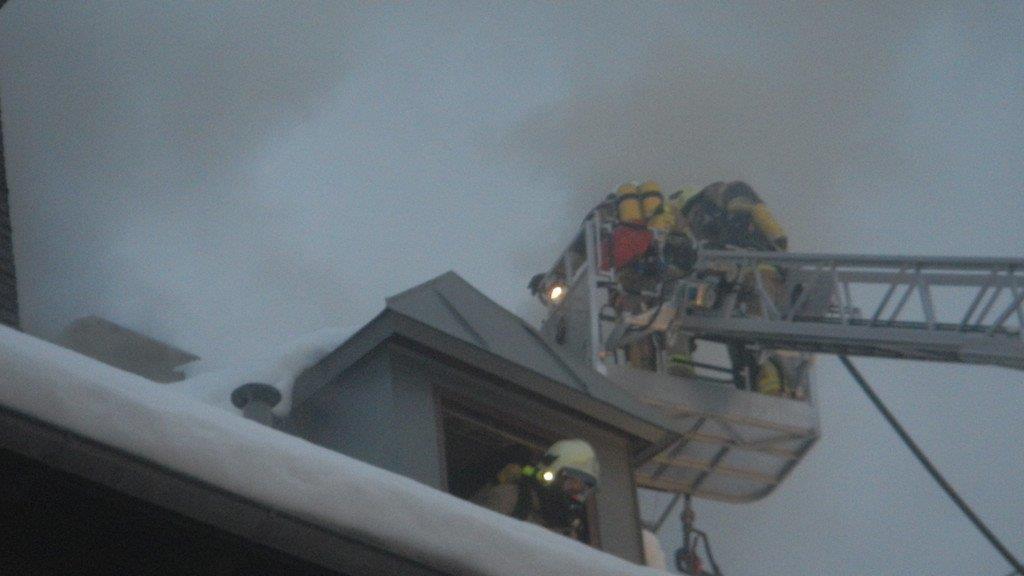 Dachstuhl in Vollbrand