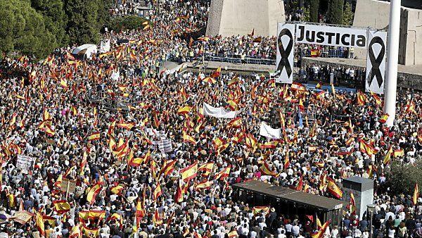 Zehntausende protestierten in Spaniens Hauptstadt