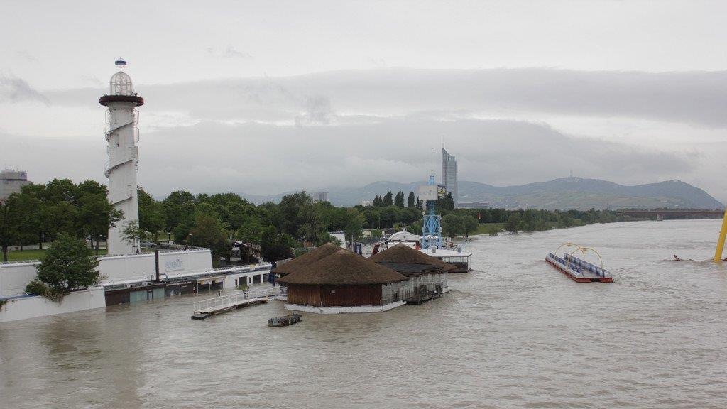 Hochwasser in Wien (Copa Cagrana)