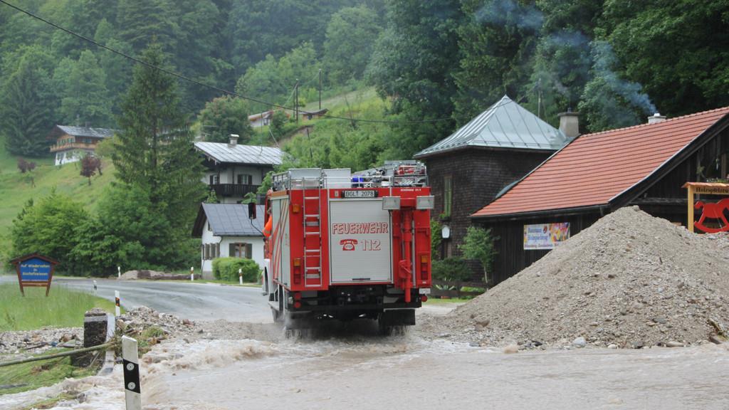 Hochwasser im Raum Berchtesgaden