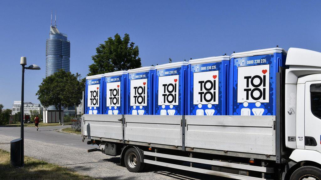 Aufbauarbeiten Donauinselfest 2018