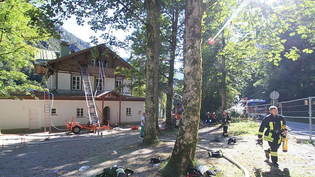 Löscharbeiten am Thumsee