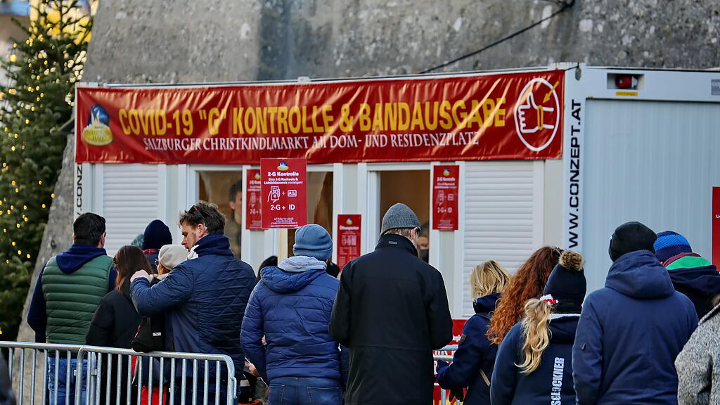Salzburger Christkindlmarkt am 4. Adventsonntag