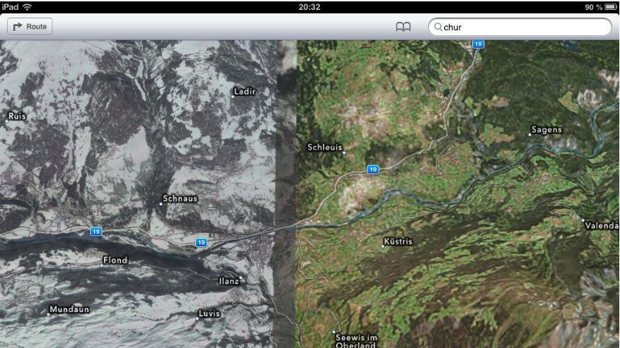 Apple Kartenfehler bei iOS 6