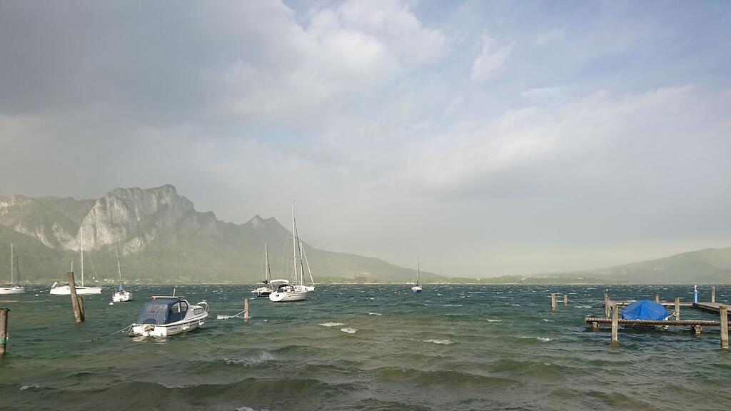 Sturm über dem Mondsee.