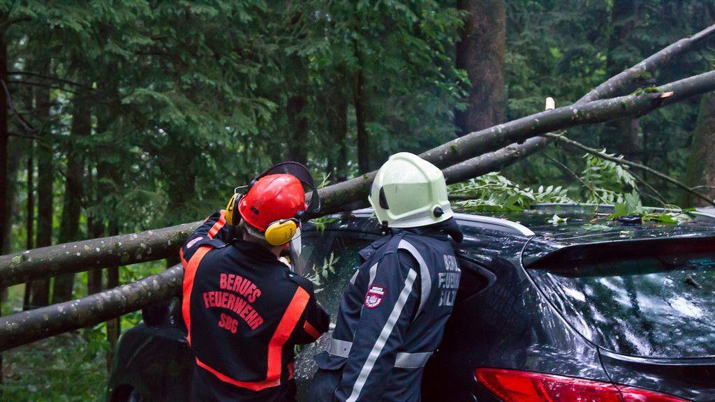 Sturm fegt über die Stadt Salzburg