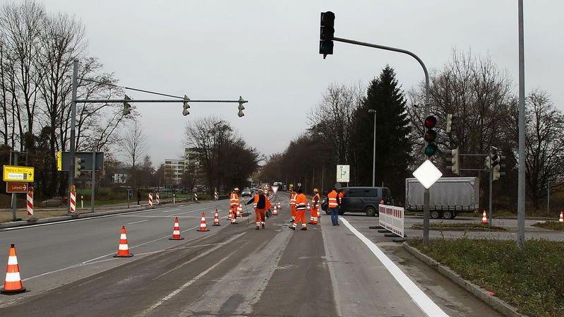 Arbeiten auf der B20