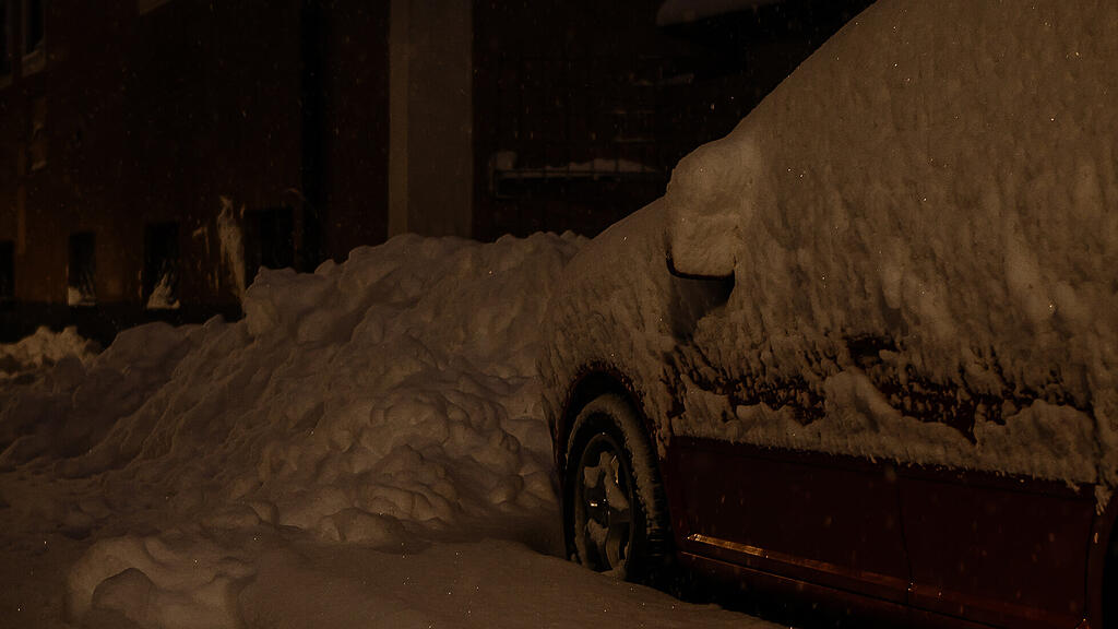Verschneites Salzburg in den Morgenstunden