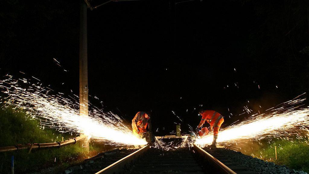 Gleisarbeiten im Flachgau