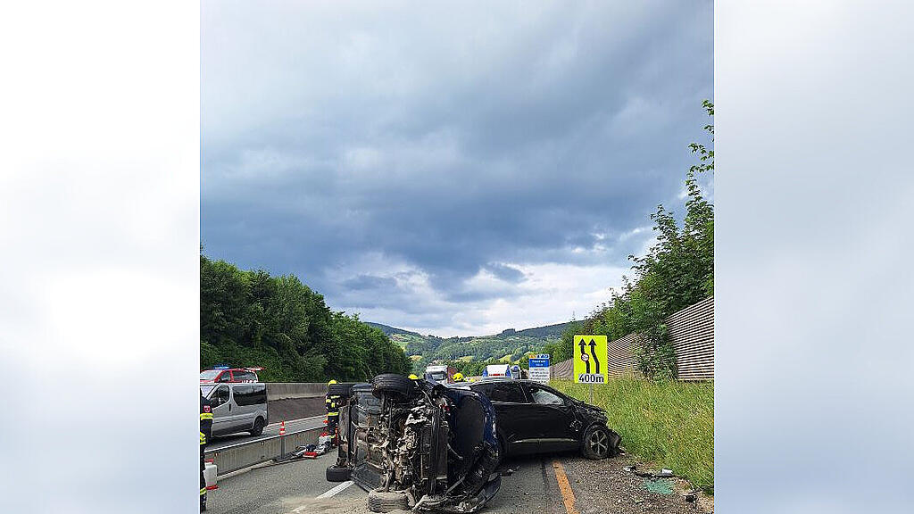 Unfall auf A1 bei Mondsee