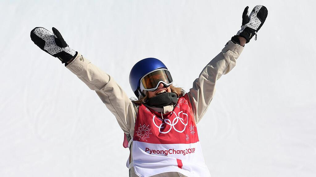 Anna Gasser überglücklich.