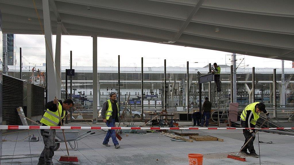 Finale Arbeiten am Salzburger Hauptbahnhof