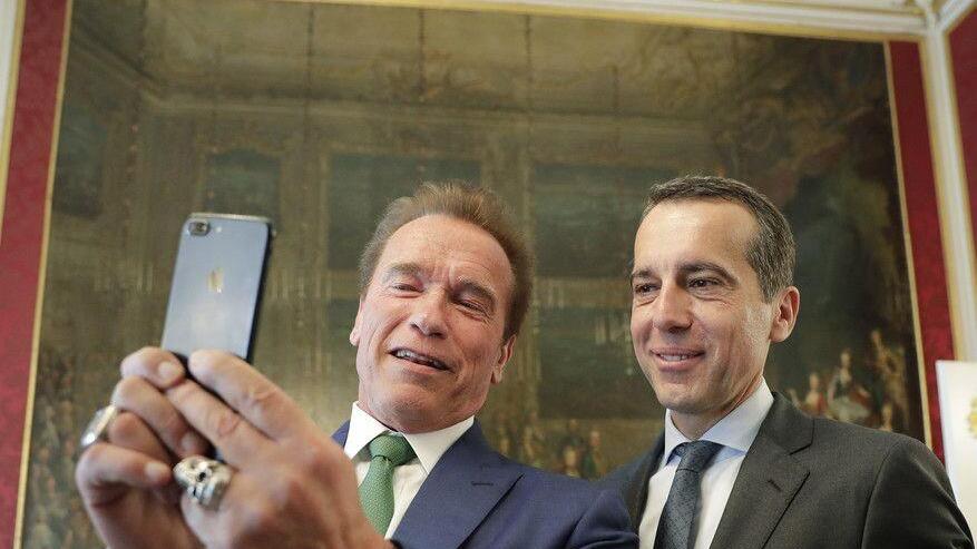 Arnold Schwarzenegger in der Wiener Hofburg