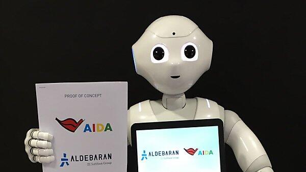 "Pepper" kommt auf Aida-Kreuzfahrtschiffen zum Einsatz