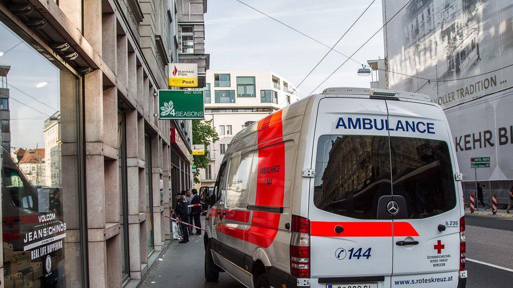 Banküberfall in Salzburg. Bilder vom Tatort