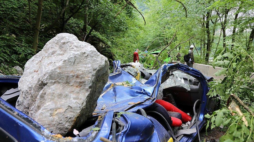 Felssturz am Pass Lueg