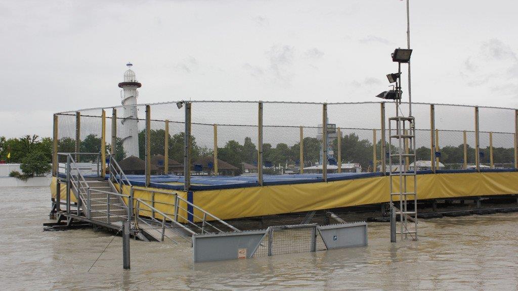 Hochwasser in Wien (Copa Cagrana)