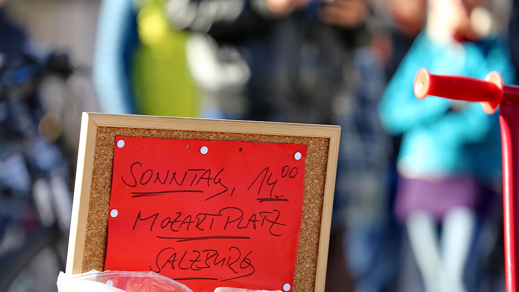 Corona-Protestmarsch in Salzburg
