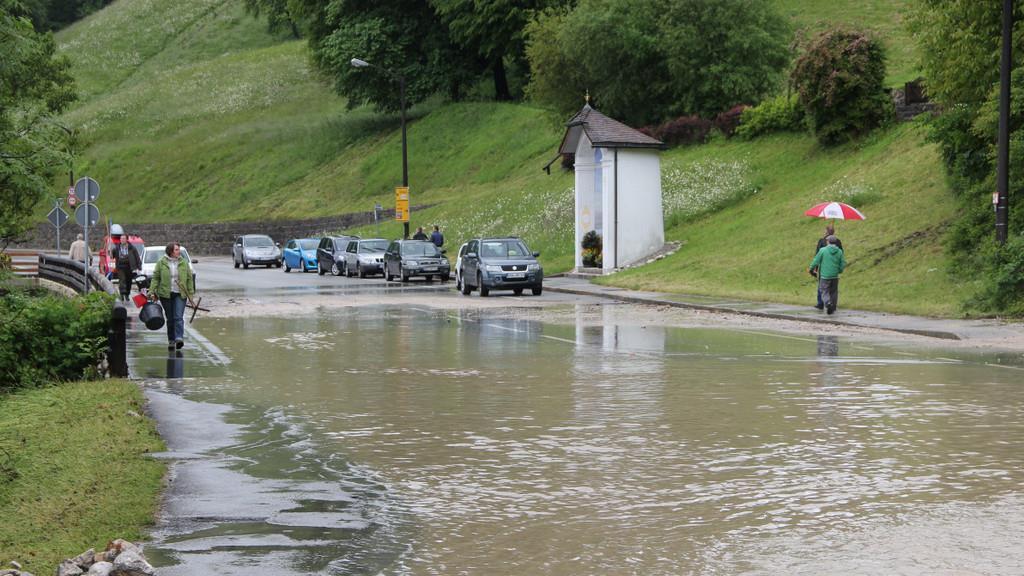 Hochwasser im Raum Berchtesgaden