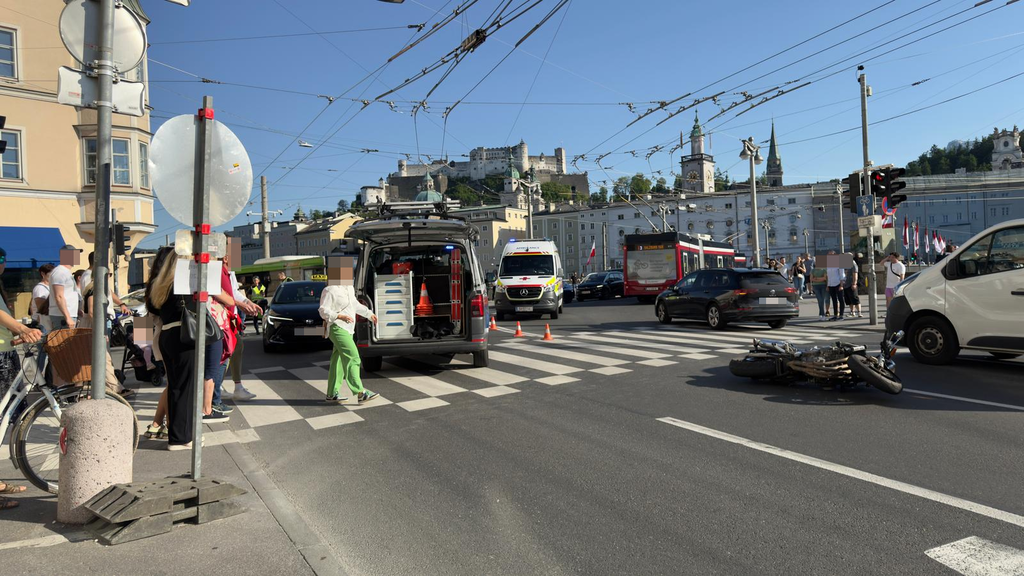 Motorradunfall Staatsbrücke