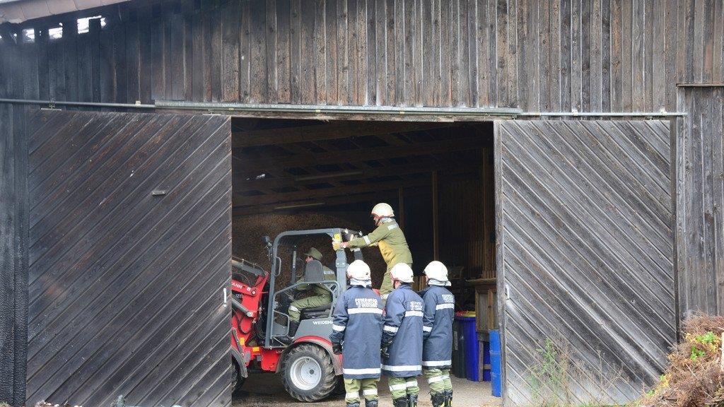 Holzschuppen in Brand