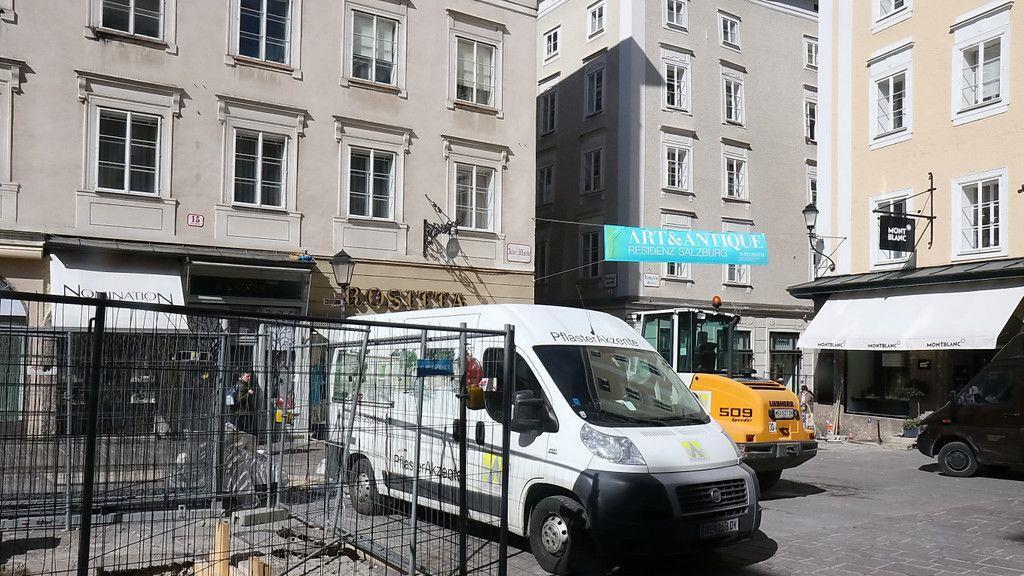 Bauarbeiten in der Getreidegasse