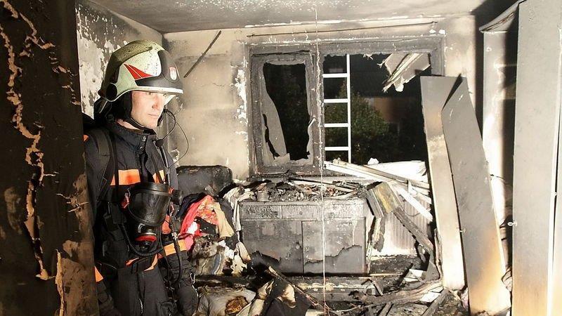 Bilder vom Schlafzimmerbrand
