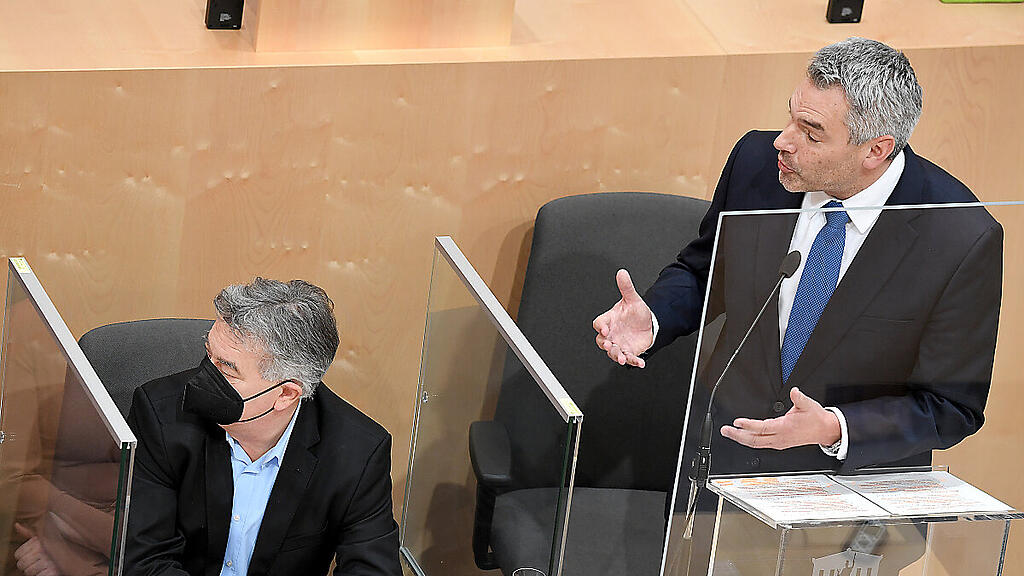 Harmonie im Bundesrat: Kogler und Nehammer
