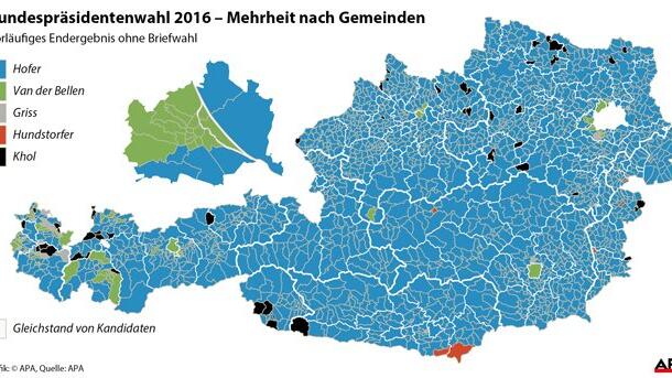 Wie auch die anderen Bundesländer ist Salzburg einheitlich blau eingefärbt.