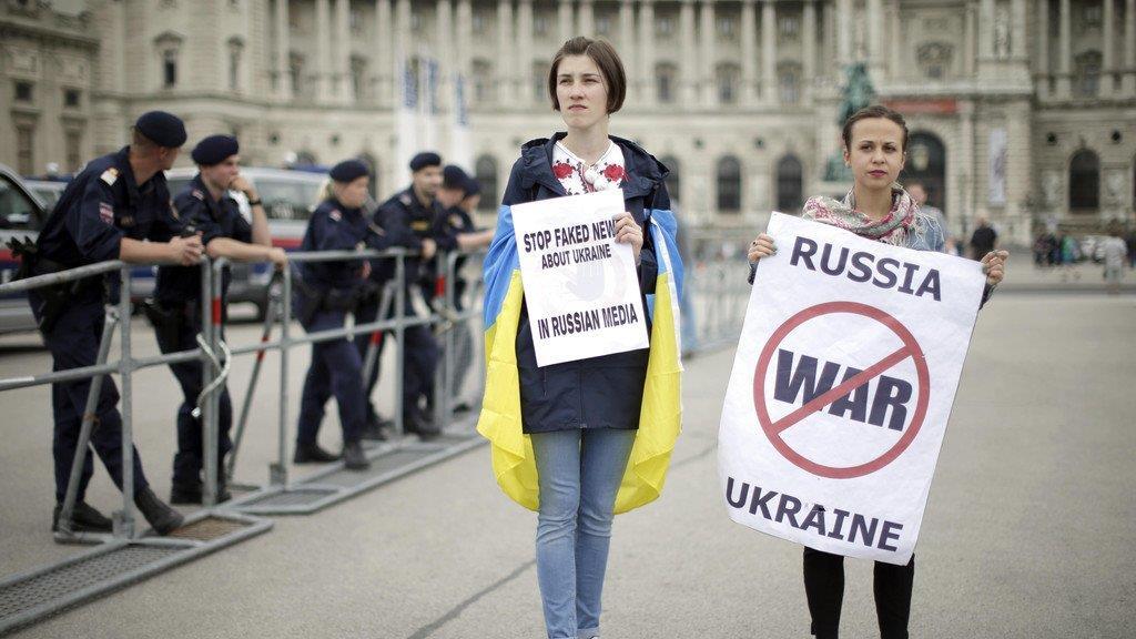 Demonstration gegen Putin-Besuch in Wien