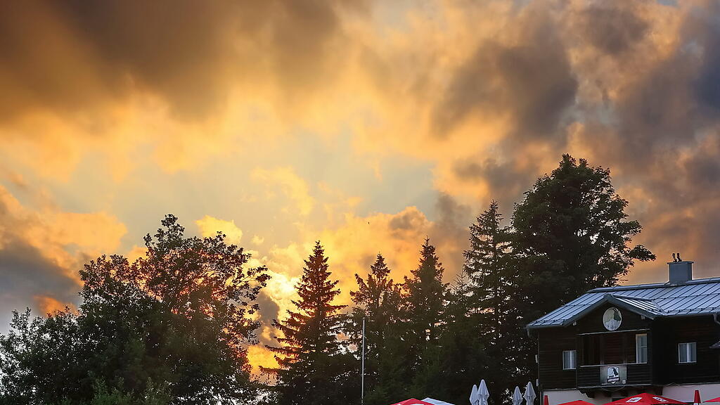 Sonnenuntergang am Gaisberg