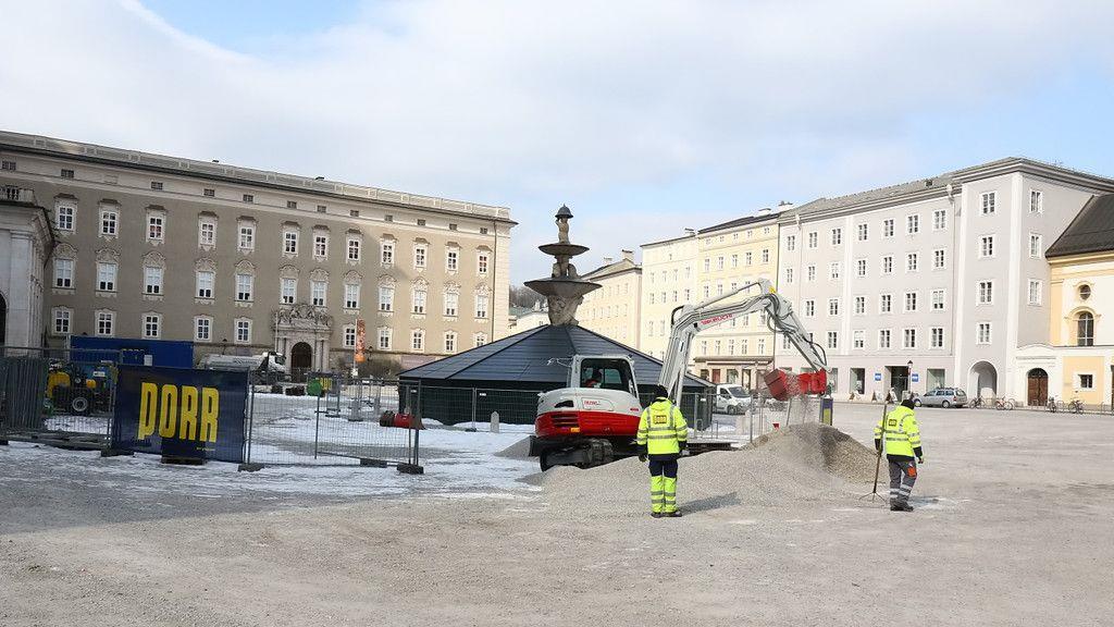 Umfangreiche Bauarbeiten am Residenzplatz
