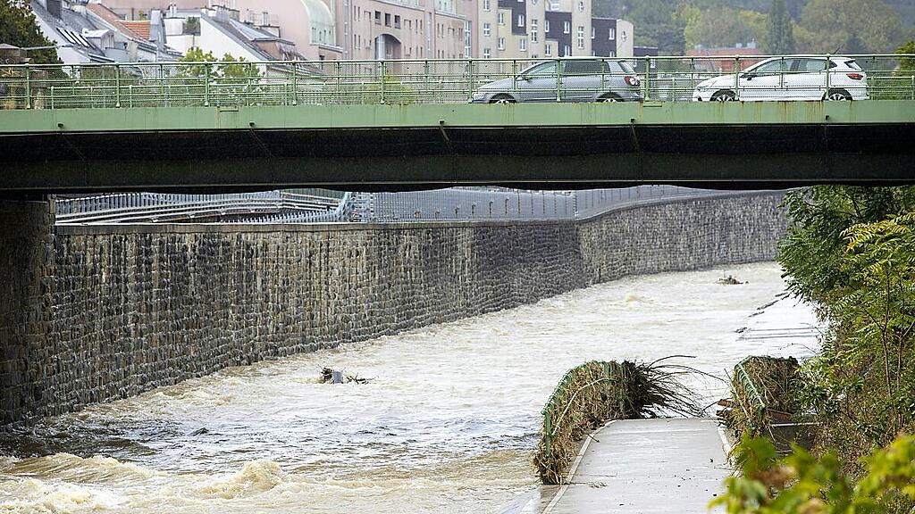 Besonders hoch waren die Pegelstände am Wienfluss